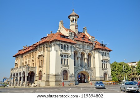 CONSTANTA, ROMANIA-AUGUST 5 : The National Museum of History and Archeology on August 5, 2012 in Constanta. Include more than 430.000 objects from the prehistoric era till 1940.