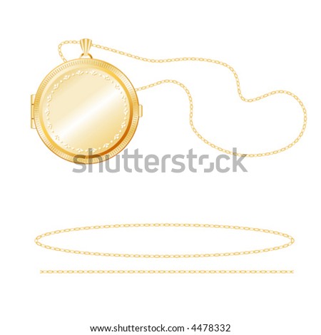 gold locket, chain, white background. Add an inscription to this old ... gold locket, chain, white background. Add an inscription to this old ...