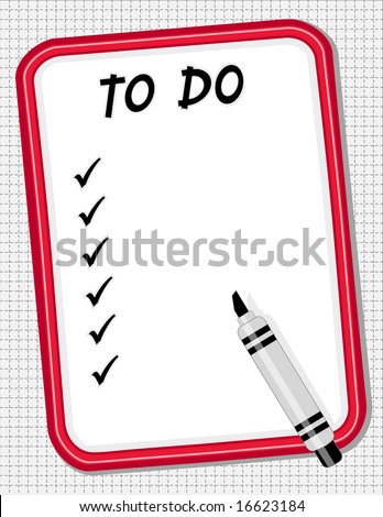 To Do Board. stock photo : To do List.