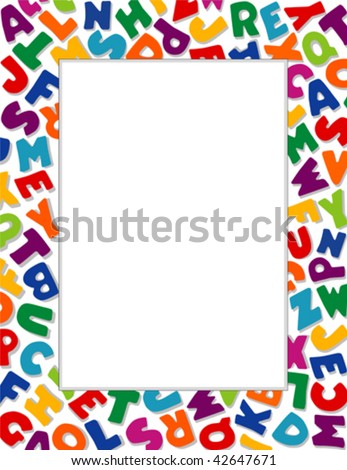 Logo Design Alphabet on Stock Vector   Vector   Alphabet Frame  White Background  Copy Space