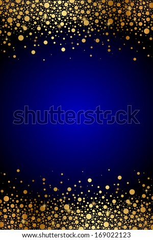 blue background with gold sparkles