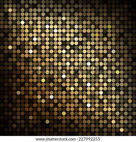 Gold disco lights - abstract background