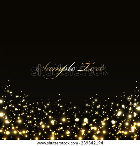 luxury black background with gold lights
