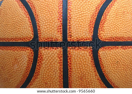 close of worn basketball