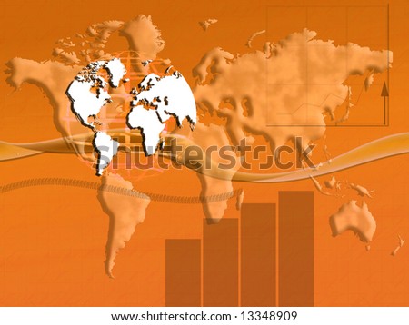 globe and world map