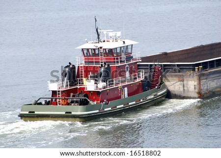 tug boat and barge