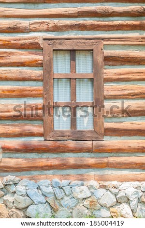 Old wood window of old western building