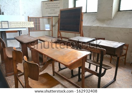 an old classroom in the Technik Museum Magdeburg