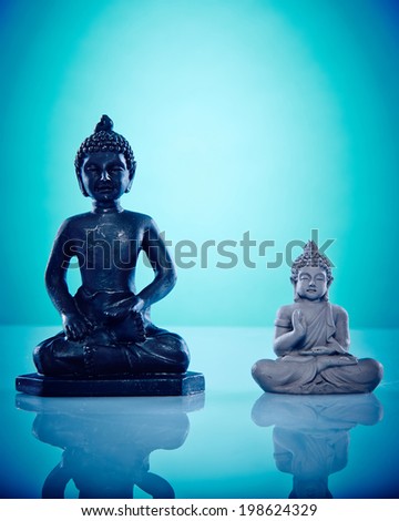 Black and grey buddah Wellness and Spa Image, works perfect for advertising Health and Beauty, Spirituality or Massage.