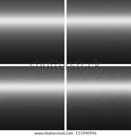 black metal texture background metal plates collection with four different copy space patterns