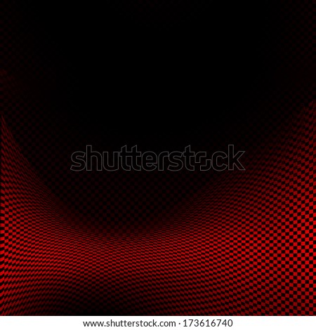 black background and red abstract texture grid pattern