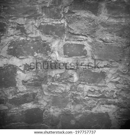 stone wall background texture and dark vignette