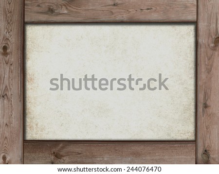 beige canvas texture background and wood frame border