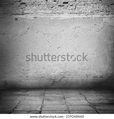 plastered wall texture background black and white interior background with vignette illustration