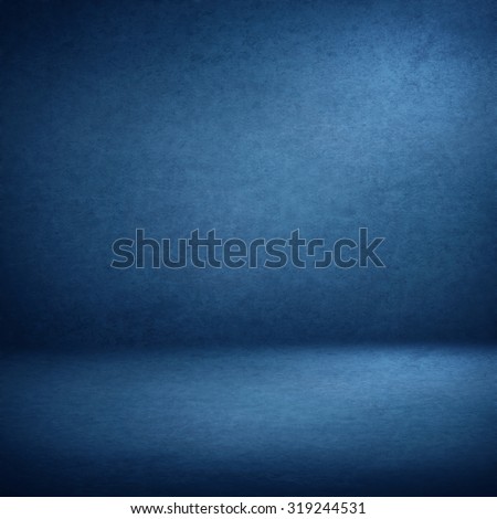 blue abstract interior background suede paper texture, empty room photo studio wall paper and floor