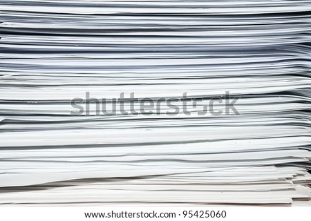 white paper texture background, heap, stack of documents or files, overload of paperwork