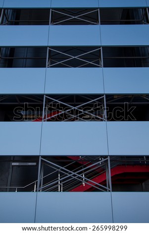 modern offices of glass and steel. architecture details