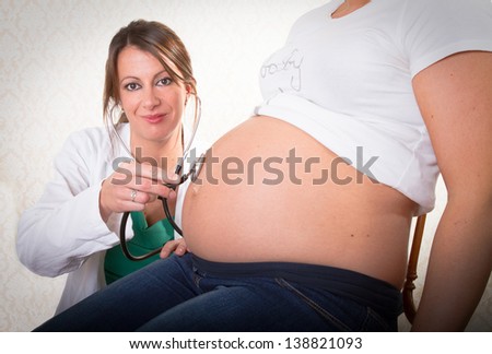 doctor visit pregnant belly