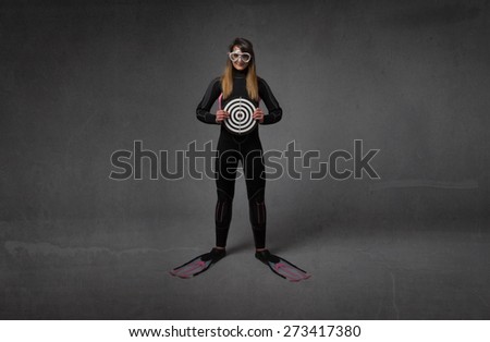 human target with immersion uniform, neutral background