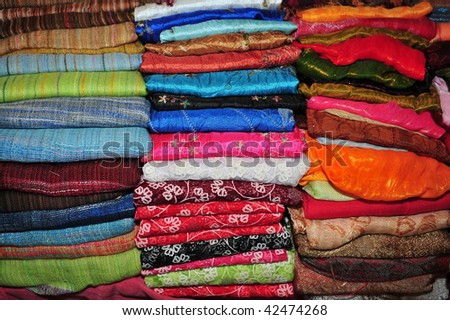 colorful and pattern fibre clothes