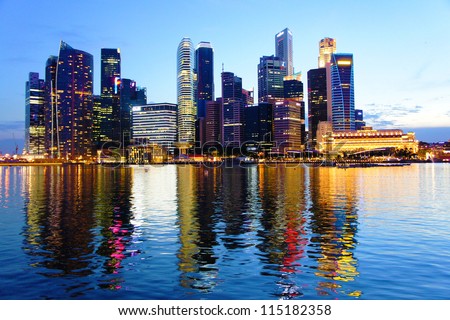 Cityscape At Marina Bay Business District - Singapore