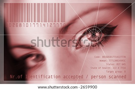 digital eye scan of a woman