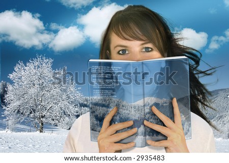 Woman reading a book / fantasy