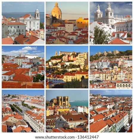The most famous places in Lisbon. Portugal
