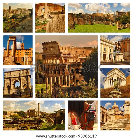 famous places collage