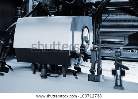 The equipment for a printing in a modern printing house