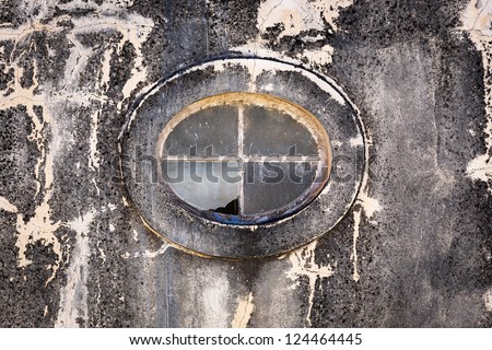 oval window in an old building