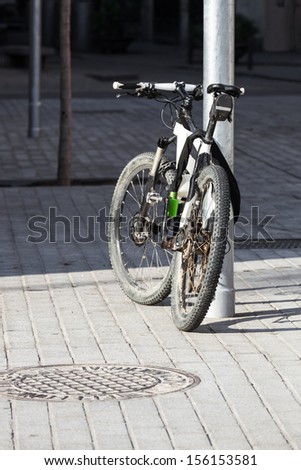 a new bike on a city street