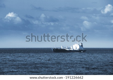 ship in the ocean in the sky