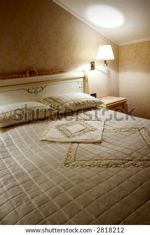  Room Lamps on Bed  Lamp And Bedside Table In A Hotel Room Stock Photo 2818212