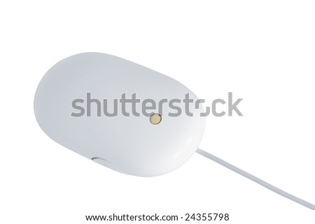 The mouse with a wheel on a white background