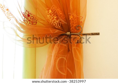 Red Orange Curtains