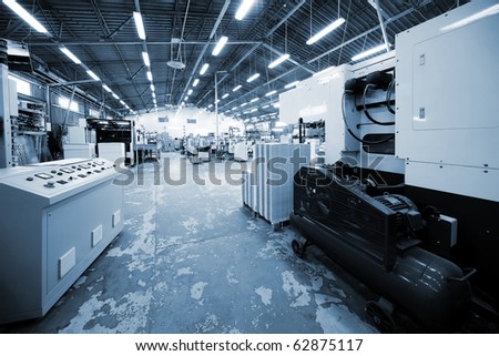 The big shop in a modern printing house