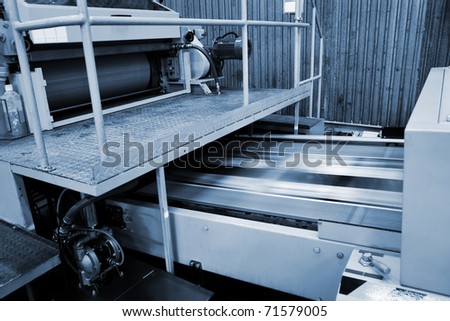 The equipment for a printing in a modern printing house