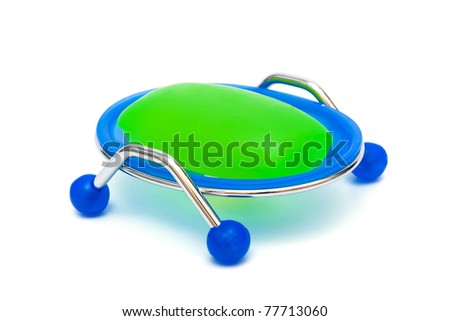 beautiful blue dish soap on a white background