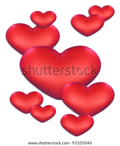 Beautiful Red Hearts