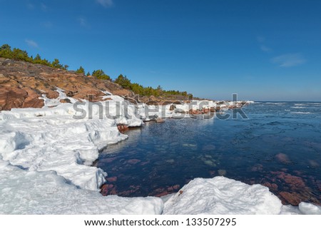 Sea shore during spring - Baltic Sea, Sweden