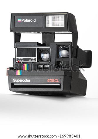 Stockholm, Sweden - January 3, 2014: Polaroid Supercolor 635cl Plastic Camera For Instant Photos From The Year 1980-1990