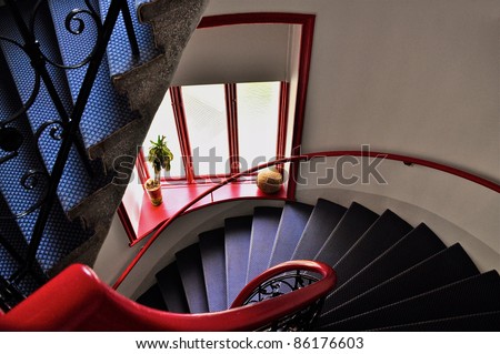 Red Stair Railing