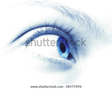 The big,blue women eye