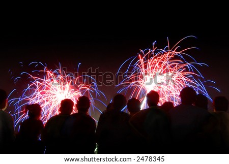 picture of fireworks display. a fireworks display