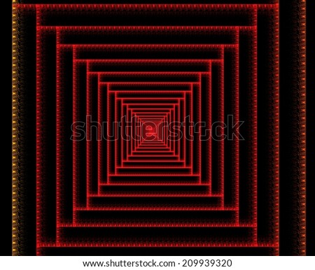 Vanishing point abstract fractal background