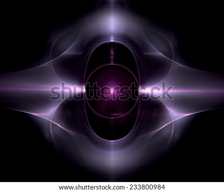 Dynamic glowing orb abstract fractal