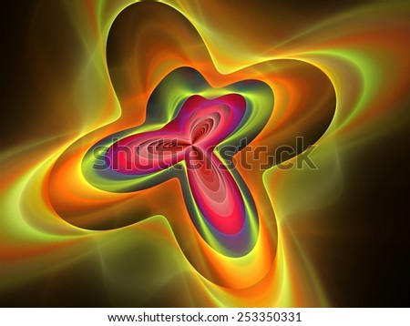 Vibrant colourful swirl pattern abstract fractal background
