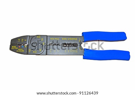 Wire strippers and cutters isolated on a white background