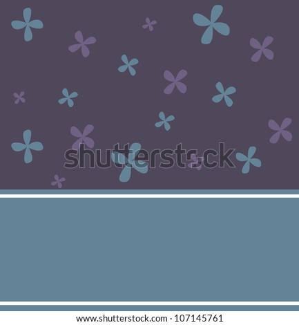 Purple flower card pattern design